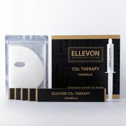 Маска для лица CO2 карбокситерапия с хлореллой ELLEVON CO2 Therapy Chlorella 25 мл*5 шт.