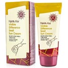 Солнцезащитный крем с экстрактом улитки SPF50 PA+++ FarmStay Visible Difference Snail Sun Cream 70 г