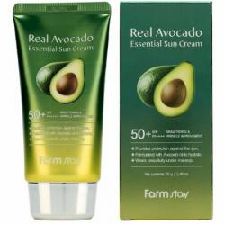 Солнцезащитный крем с экстрактом авокадо FarmStay Real Avocado Essential Sun Cream, 70 г